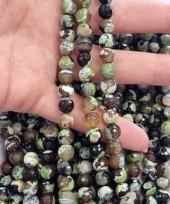 Yeşil Akik Doğal Taş Faset Kesim 8 MM