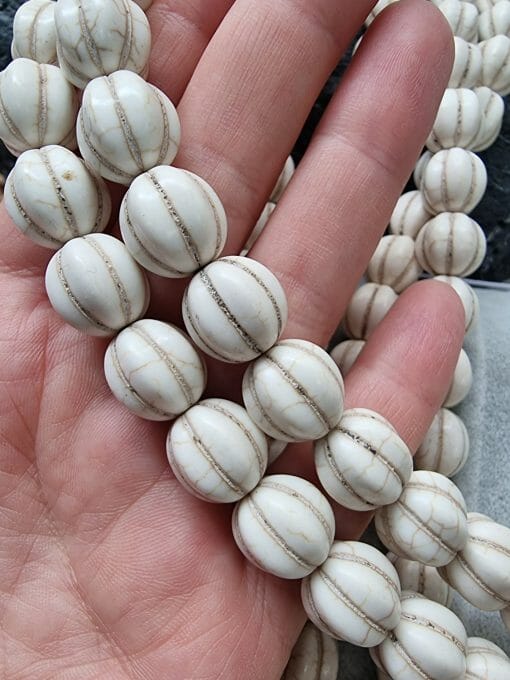 14 MM Kesimli Top Turkuaz Taş Boncuk