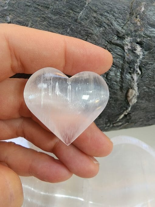 Kalp Selenit Kristal Doğal Taşı