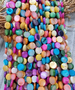 8 MM Karışık Renkli Yuvarlak  Sedef