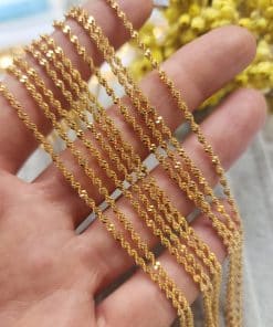 2 Mm Burma Altin Kaplama Taki Zinciri 3