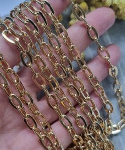 6x11 Mm Yassi Altin Kaplama Atac Taki Zinciri 2