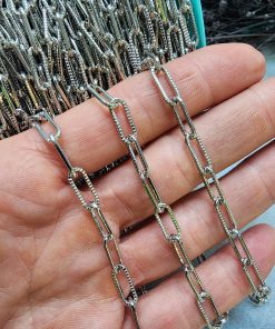5x12 MM İşlemeli Ataç Kolye Zinciri