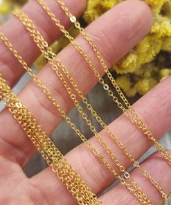 1 MM Sf 235 Klasik Altın Kaplama Takı Zinciri
