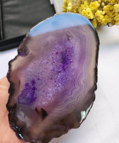 10 CM Mor Dilim Akik Taşı