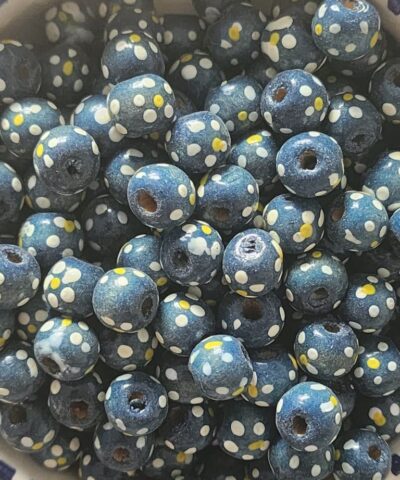 10 MM Çiçekli Ahşap Tahta Boncuk - 506