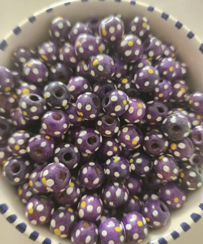 10 MM Çiçekli Ahşap Tahta Boncuk - 507