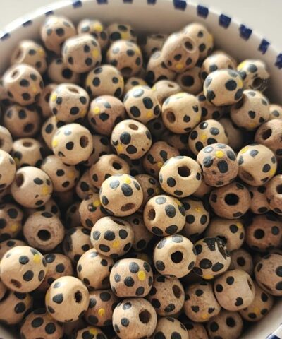 10 MM Çiçekli Ahşap Tahta Boncuk - 515
