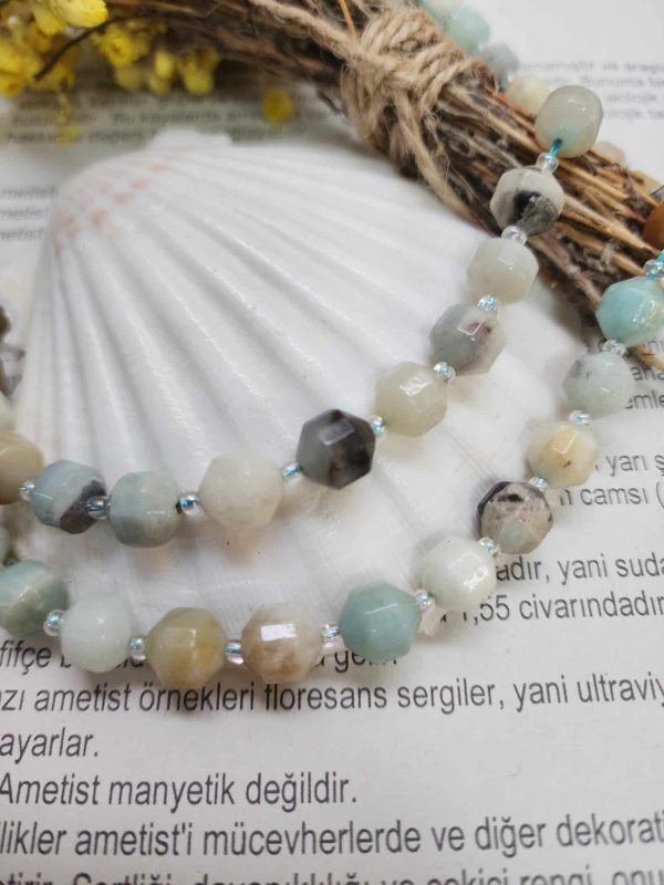 10 MM Çokgen Amazonit Taşı
