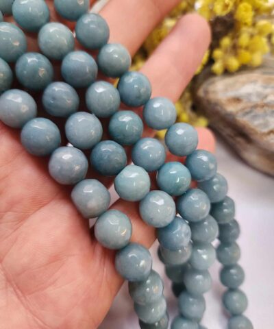 10 MM Faset Akuamarin Ceyt Kuvars Taşı