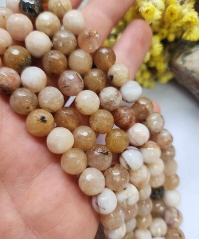 10 MM Faset Ay Güneş Mix Ceyt Kuvars Taşı