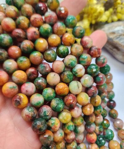 10 MM Faset Krizopras Ceyt Kuvars Taşı