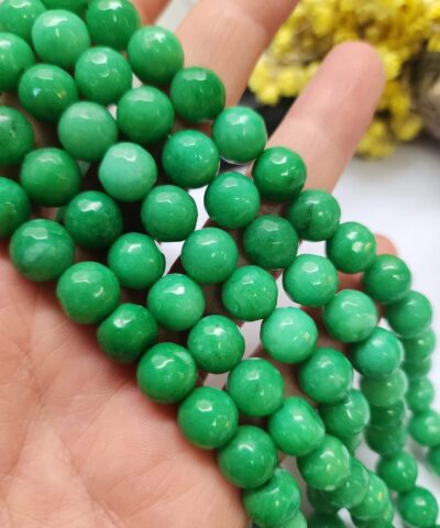 10 MM Faset Zümrüt Ceyt Kuvars Taşı