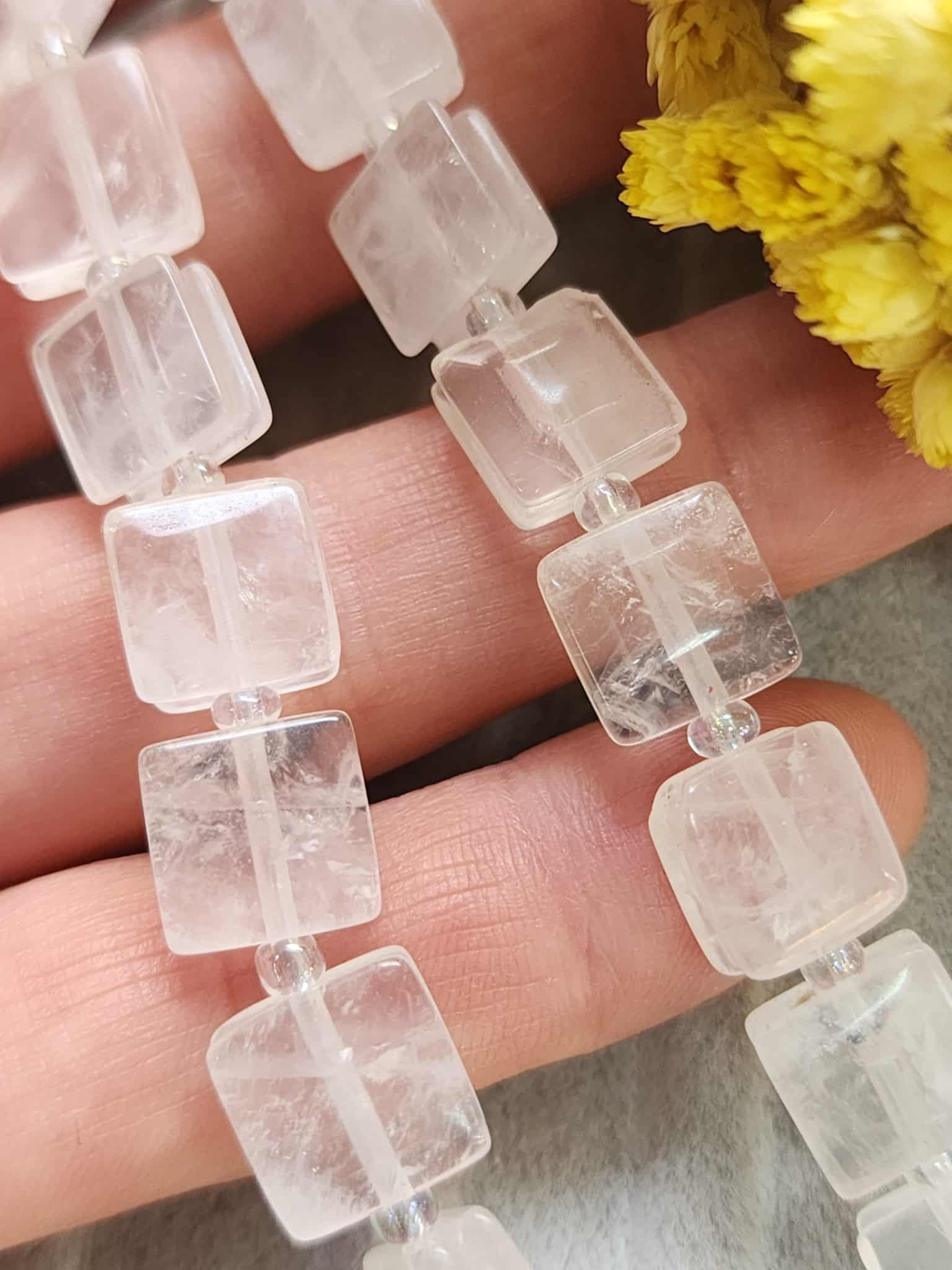 10 MM Kare Tila Kristal Kuvars Taşı - Görsel 2