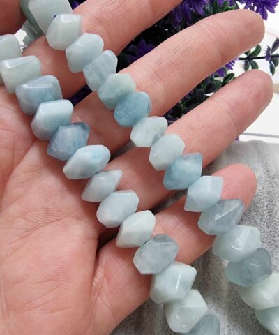 10 Mm Kesimli Kare Akuamarin Dogal Tas 2