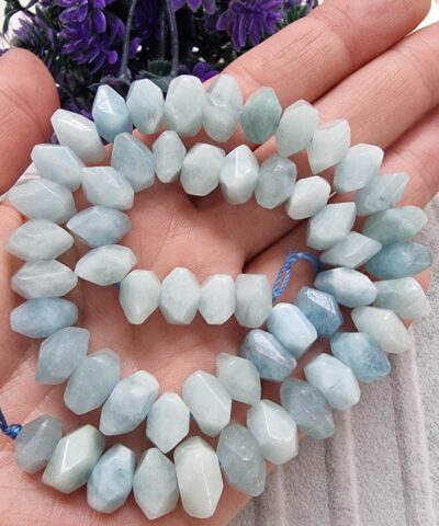 10 Mm Kesimli Kare Akuamarin Dogal Tas