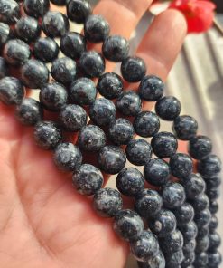 10 MM Küre Benekli Siyah Kuvars Taşı
