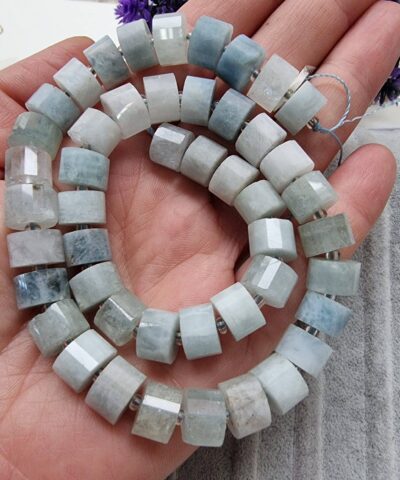 10 Mm Silindir Akuamarin Dogal Tas 2