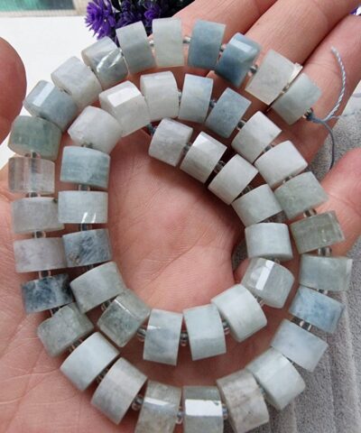 10 Mm Silindir Akuamarin Dogal Tas
