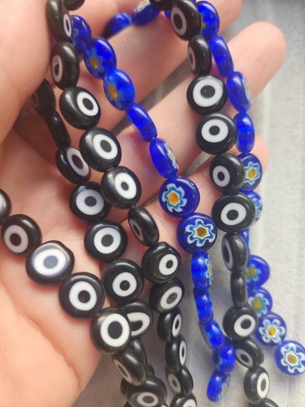 10 MM Yassı Cam Nazar Boncuk Çeşitleri
