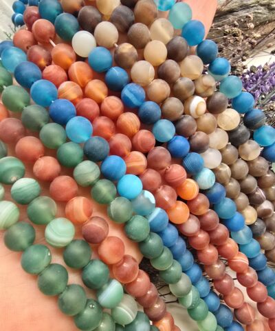 8 MM Mat Madagaskar Akik Doğal Taş Boncuk