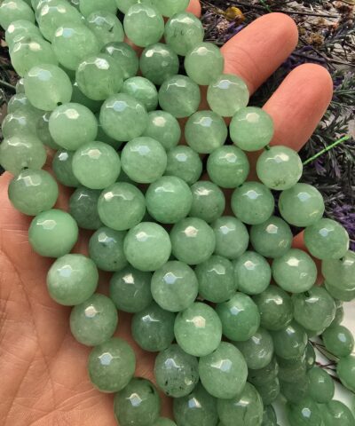 12 MM Faset Aventurin Ceyt Kuvars Taşı