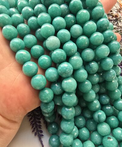 12 MM Faset Mavi Ceyt Kuvars Taşı