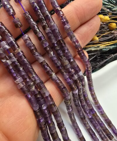 4x2 MM Disk Ametist Doğal Taş