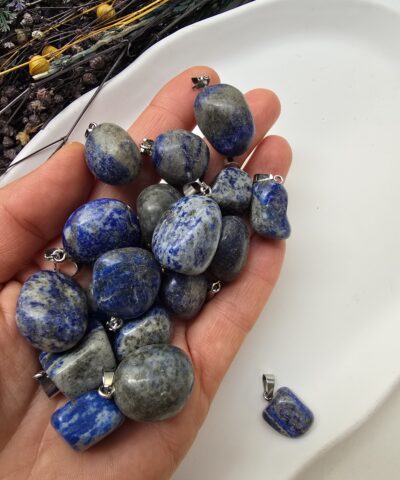 Oval Kütle Lapis Taşı Kolye Ucu