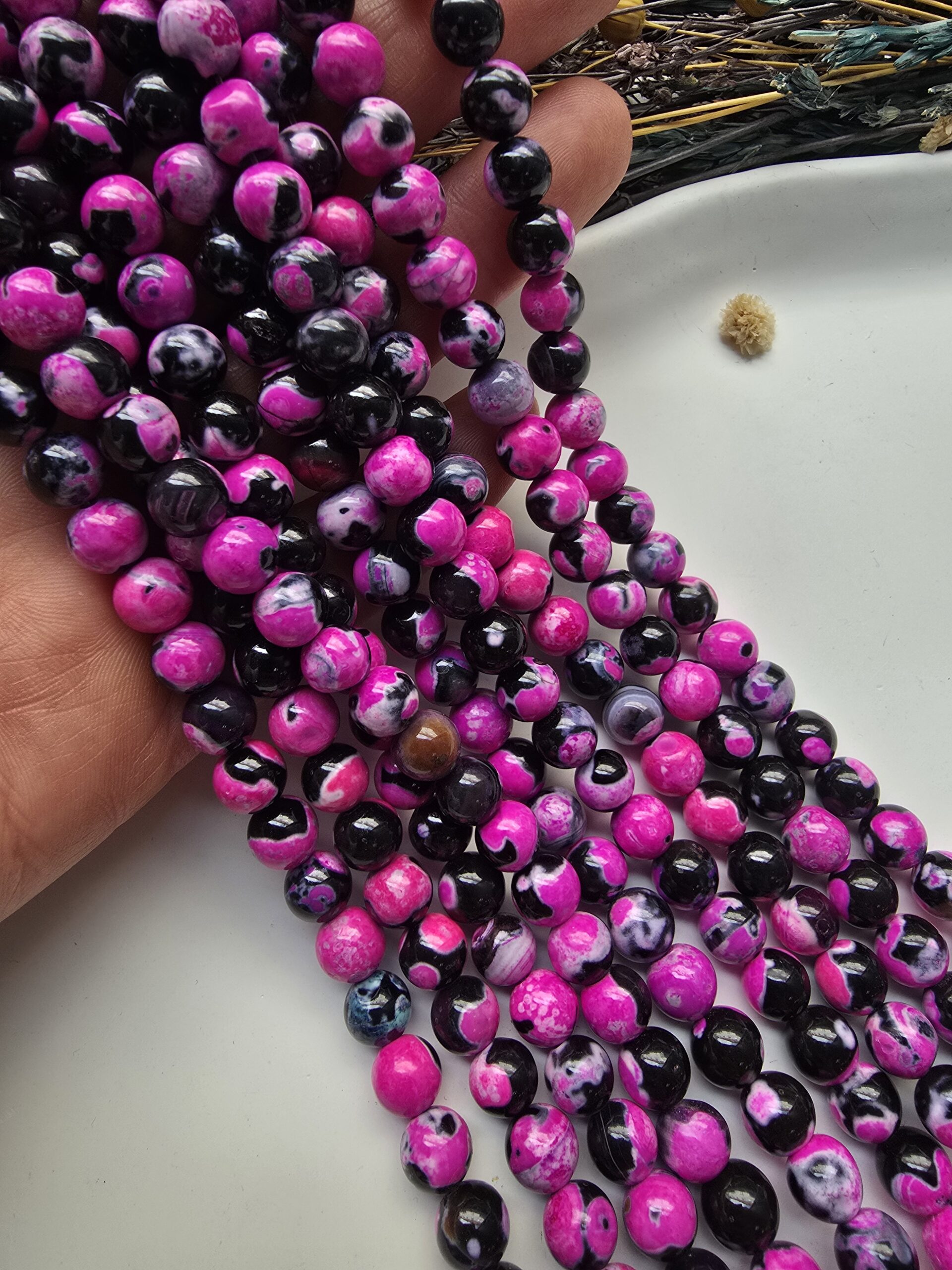 8 MM Fujya Beyaz Akik Taşı