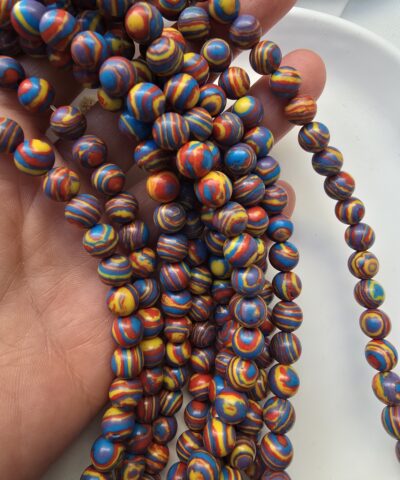 Malakit Mix Küre Ceyt Doğal Taş 8mm