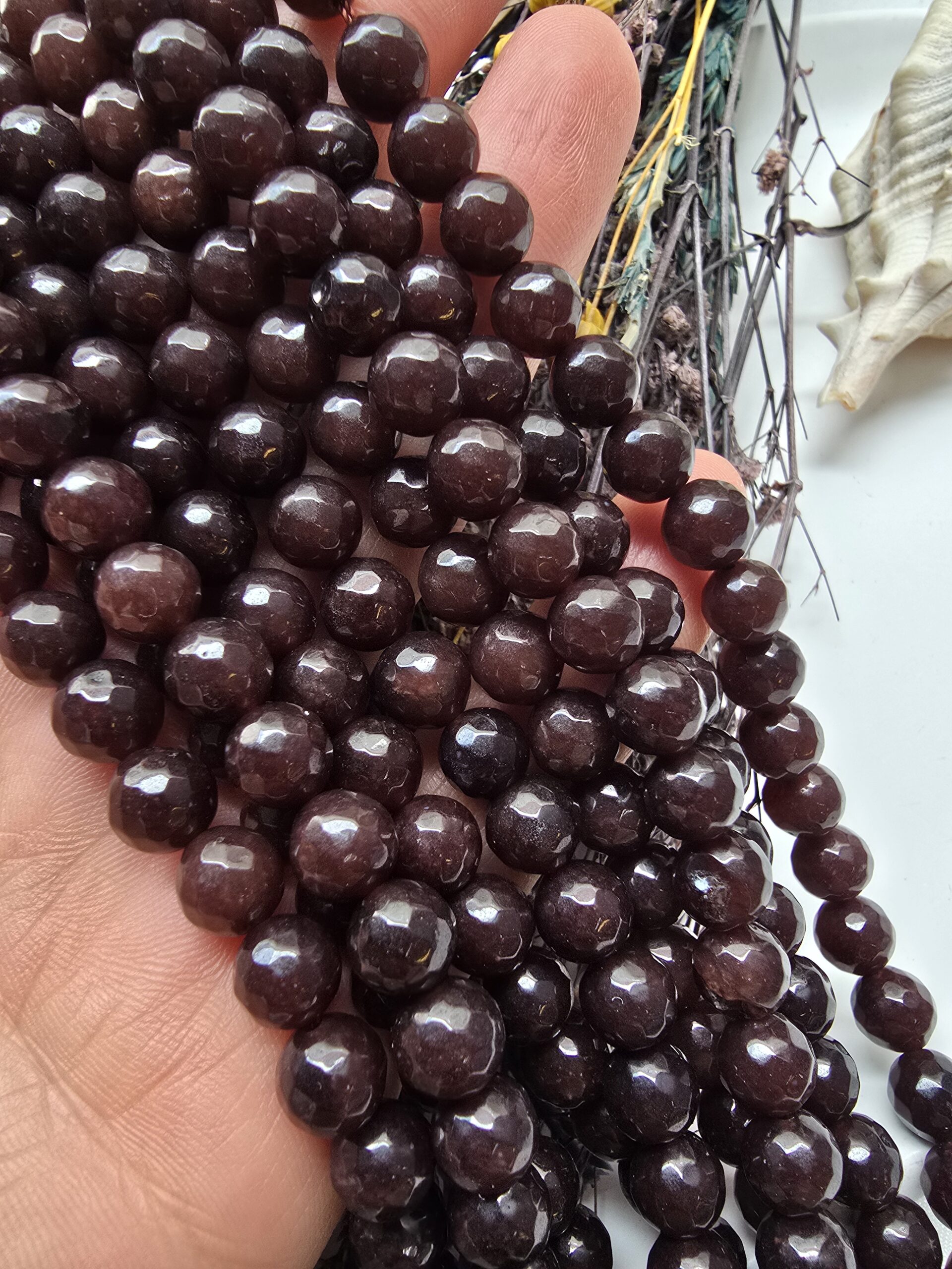 8 MM Faset Safir Ceyt Kuvars Taşı