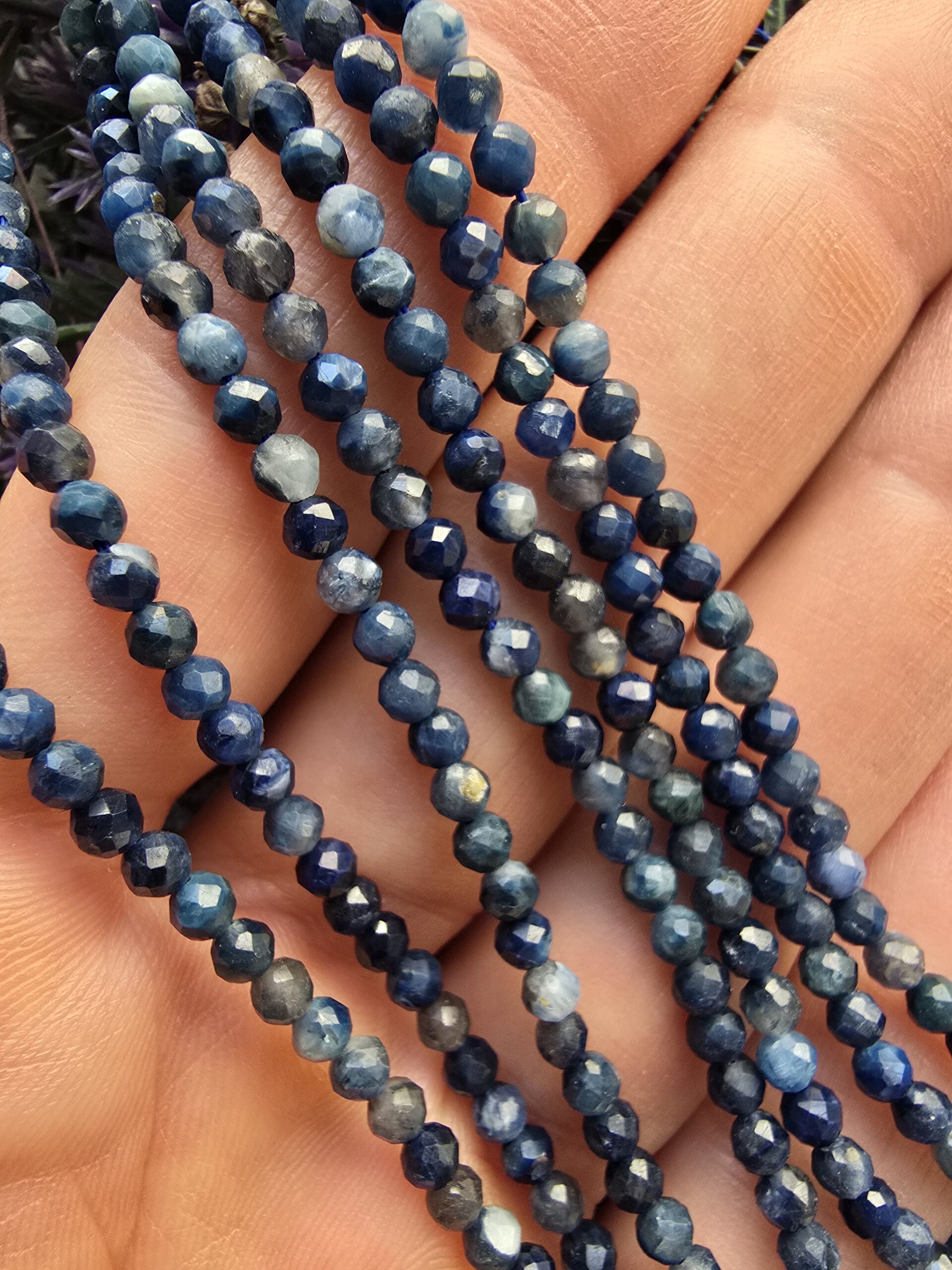 3 MM Mavi Safir Faset Kesim Doğal Taş - Görsel 2
