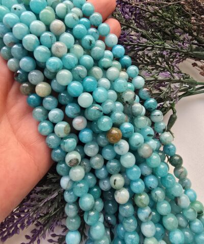 8 MM Küre Akua Amazonit Ceyt Kuvars Taşı