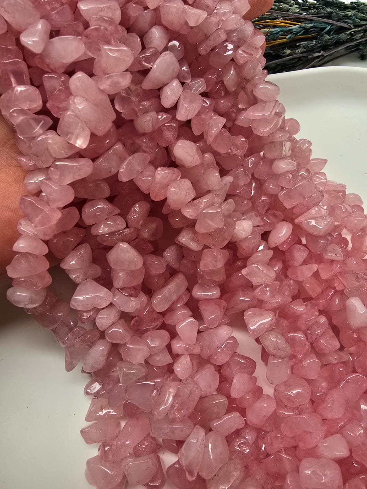 Pembe Kuvars Kırık Taş Büyük Boy - Görsel 2