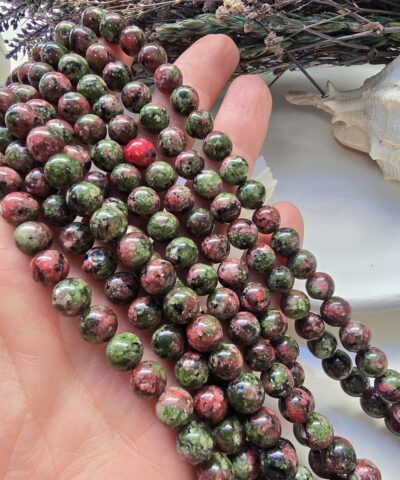 8 MM Gül Yeşil Küre Ceyt Doğal Taş