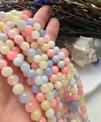 8 MM Küre Morganit Ceyt Kuvars Taşı