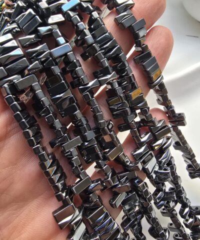 6x3 MM Tila Hematit Doğal Taş - Füme