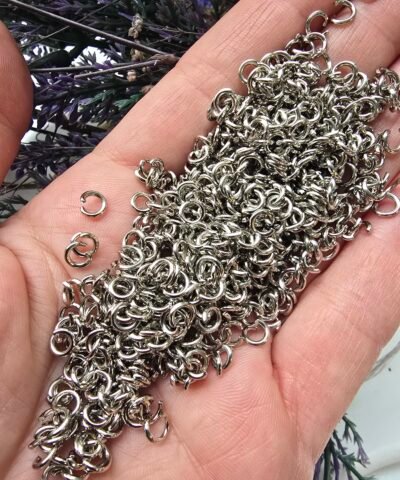 5x1 MM Gümüş Toptan Kalın Etli Metal Halka Gold 100 Gr