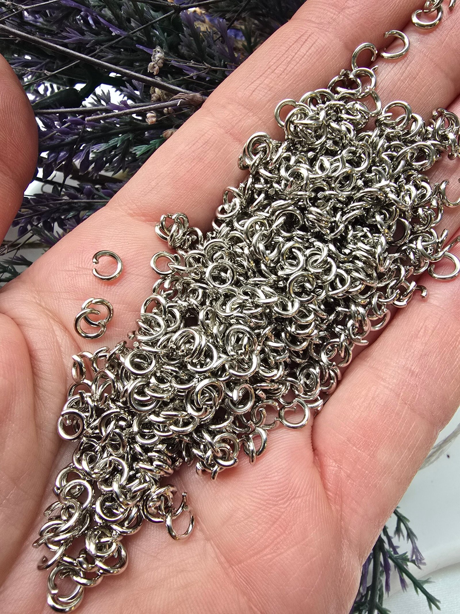 5x1 MM Gümüş Toptan Kalın Etli Metal Halka Gold 100 Gr