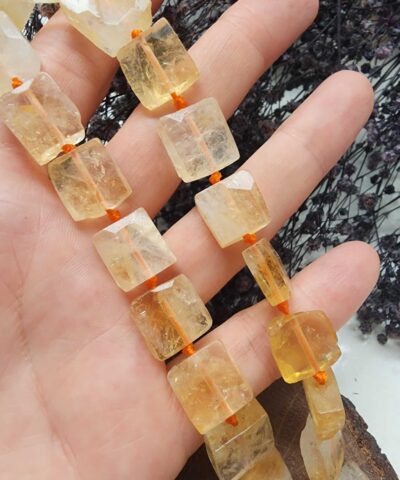 10x10 Mm Kare Sitrin Dogal Tasi 2