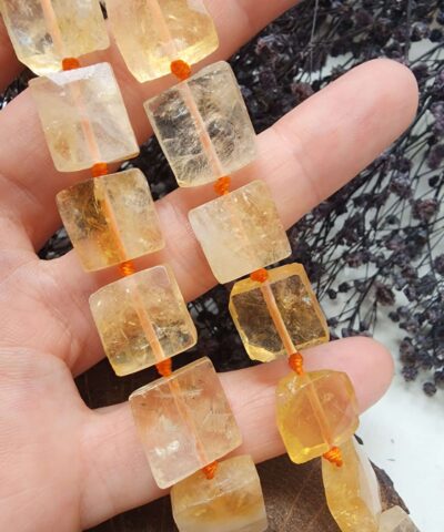 10x10 Mm Kare Sitrin Dogal Tasi 3