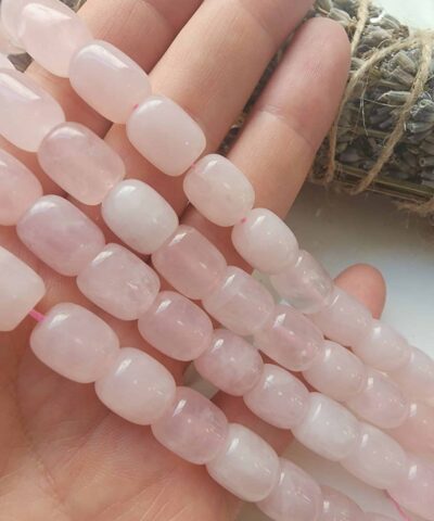 10x12 Silindir Pembe Kuvars Dogal Tas Dizi 4