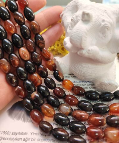 10x14 Mm Kahve Arpa Akik Tasi