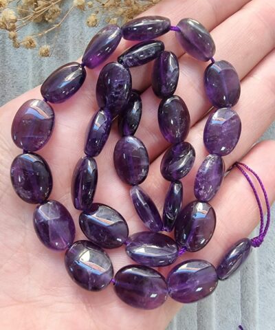 10x14 Mm Oval Ametist Dogal Tas Dizi 2