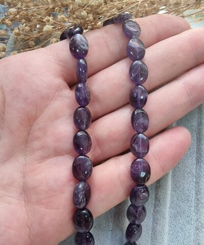 10x14 Mm Oval Ametist Dogal Tas Dizi 5