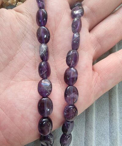 10x14 Mm Oval Ametist Dogal Tas Dizi 6