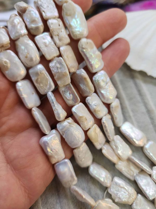 10x16 Mm Dikdortgen Sekilli Dogal Kultur İncisi 2