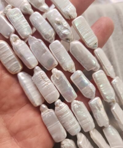 10x25 MM Dikdörtgen Şekilli Doğal Kültür İncisi