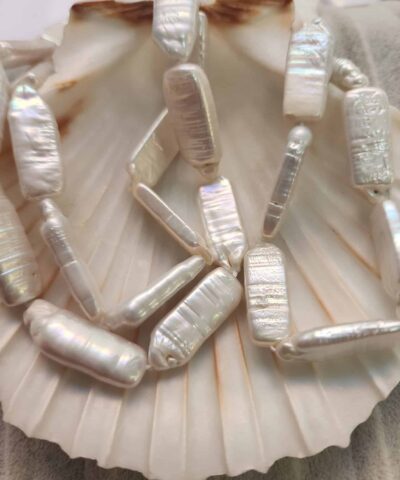 10x25 Mm Dikdortgen Sekilli Dogal Kultur İncisi